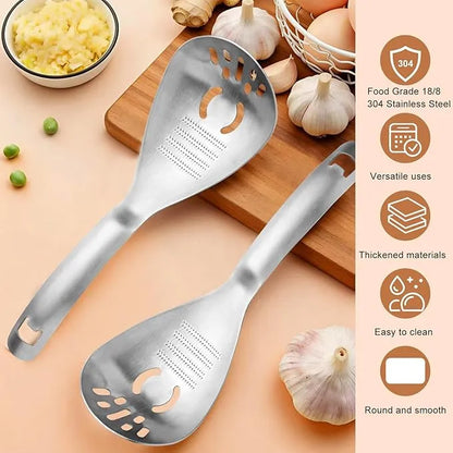 ⚡5-in-1 Stainless Steel Kitchen Spoon — Mash, Grate, Strain & Separate