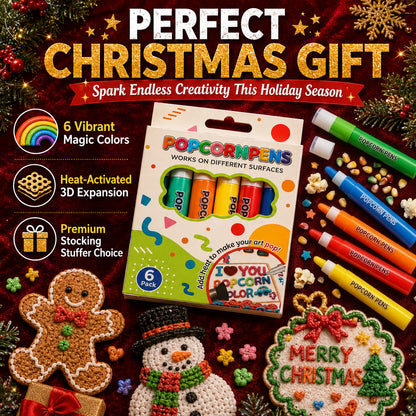 🔥 BUY 1 SET,GET 1 SET FREE(2 Sets / 12 Pens) | 3D Popcorn Art Pens ✨