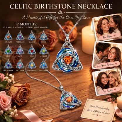 🔥LAST DAY 49% OFF🔥Birthstone Celtic Knot Necklace for Women