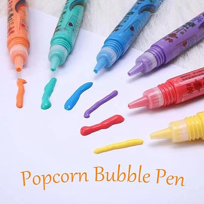 🔥 BUY 1 SET,GET 1 SET FREE(2 Sets / 12 Pens) | 3D Popcorn Art Pens ✨