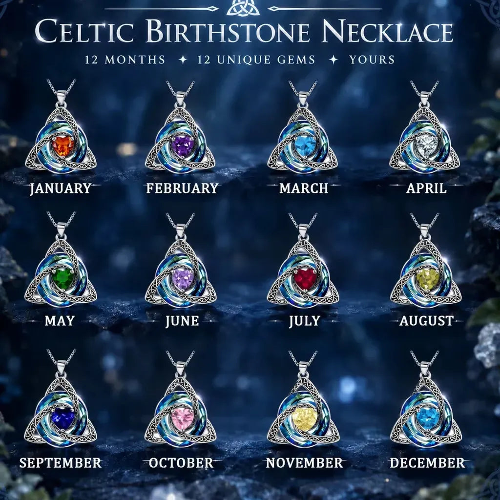 🔥LAST DAY 49% OFF🔥Birthstone Celtic Knot Necklace for Women