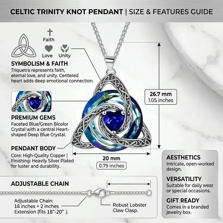 🔥LAST DAY 49% OFF🔥Birthstone Celtic Knot Necklace for Women