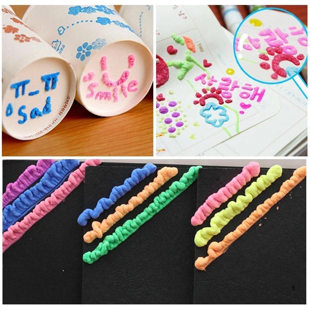 🔥 BUY 1 SET,GET 1 SET FREE(2 Sets / 12 Pens) | 3D Popcorn Art Pens ✨