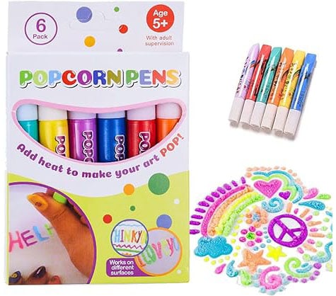 🔥 BUY 1 SET,GET 1 SET FREE(2 Sets / 12 Pens) | 3D Popcorn Art Pens ✨