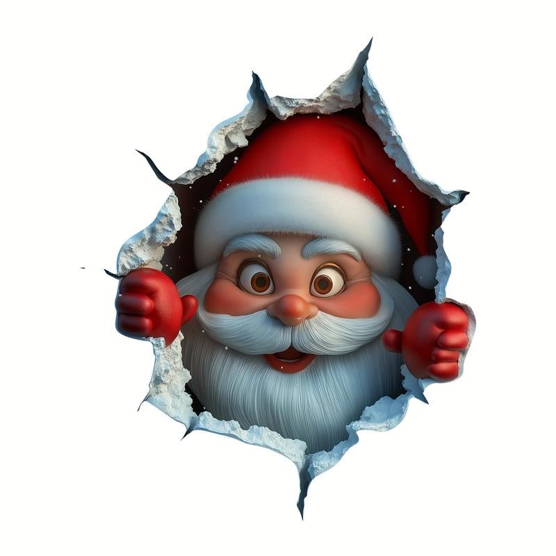 🎄Christmas offer 49% OFF🔥3D wall-breaking Santa Claus sticker