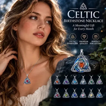 🔥LAST DAY 49% OFF🔥Birthstone Celtic Knot Necklace for Women
