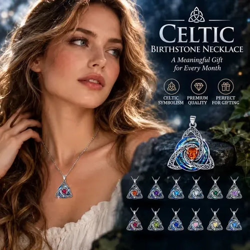 🔥LAST DAY 49% OFF🔥Birthstone Celtic Knot Necklace for Women