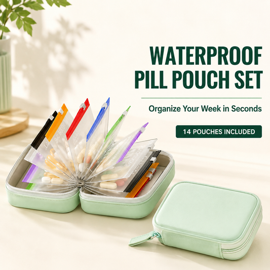 💊 Waterproof Pill Pouch Set – Organize Your Week in Seconds