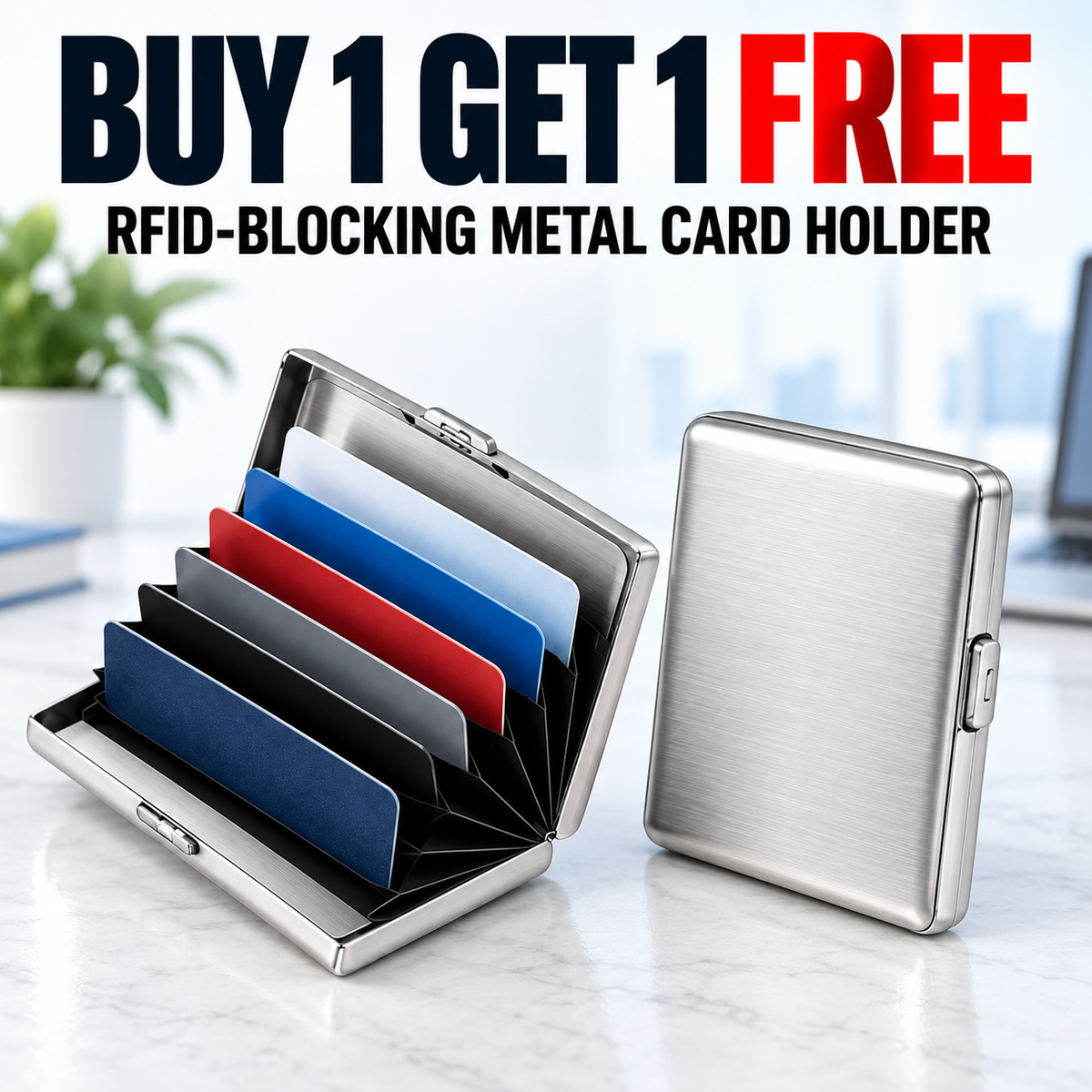 🛡️RFID Blocking Metal Card Holder