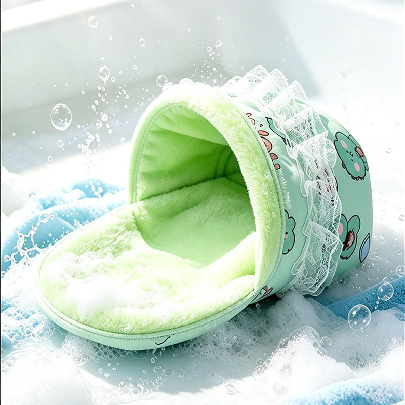 🦜 Warm Hanging Nest for Small Pets | Warm & Soft Plush Interior ☁️ | Semi-Closed Design with Sturdy Hooks 🪝 | For Lovebirds, Budgies, Hamsters and Flying Squirrels 🐾